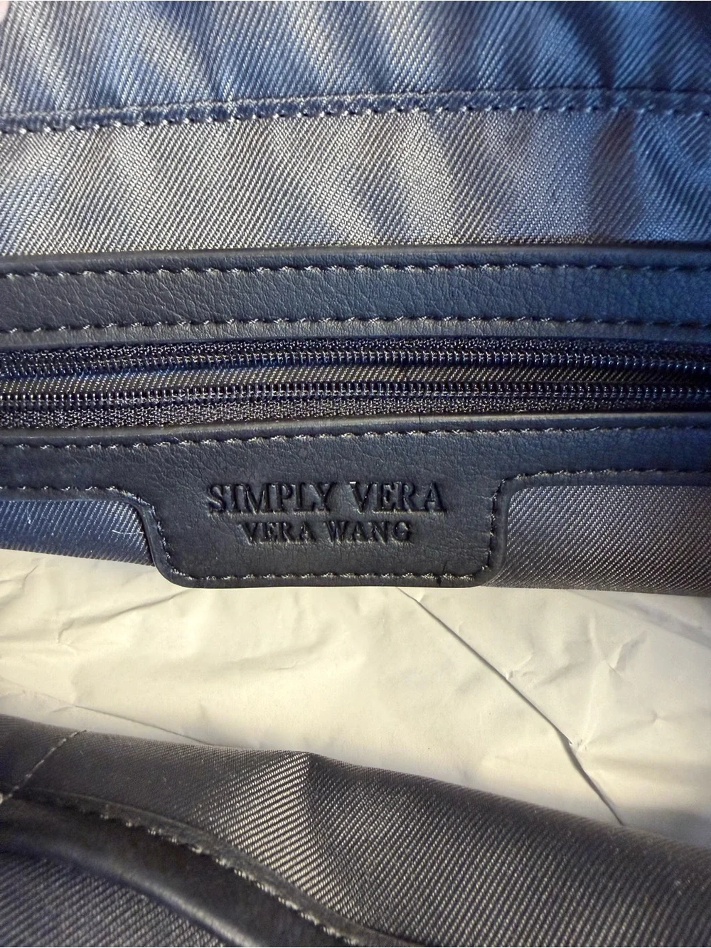 Simply Vera Vera Wang Black Chain-Accent Shoulder Bag